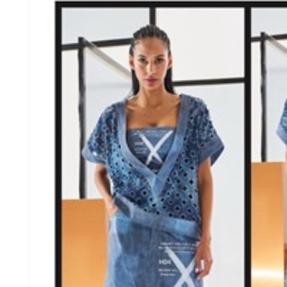 h4 funky denim vest brand new